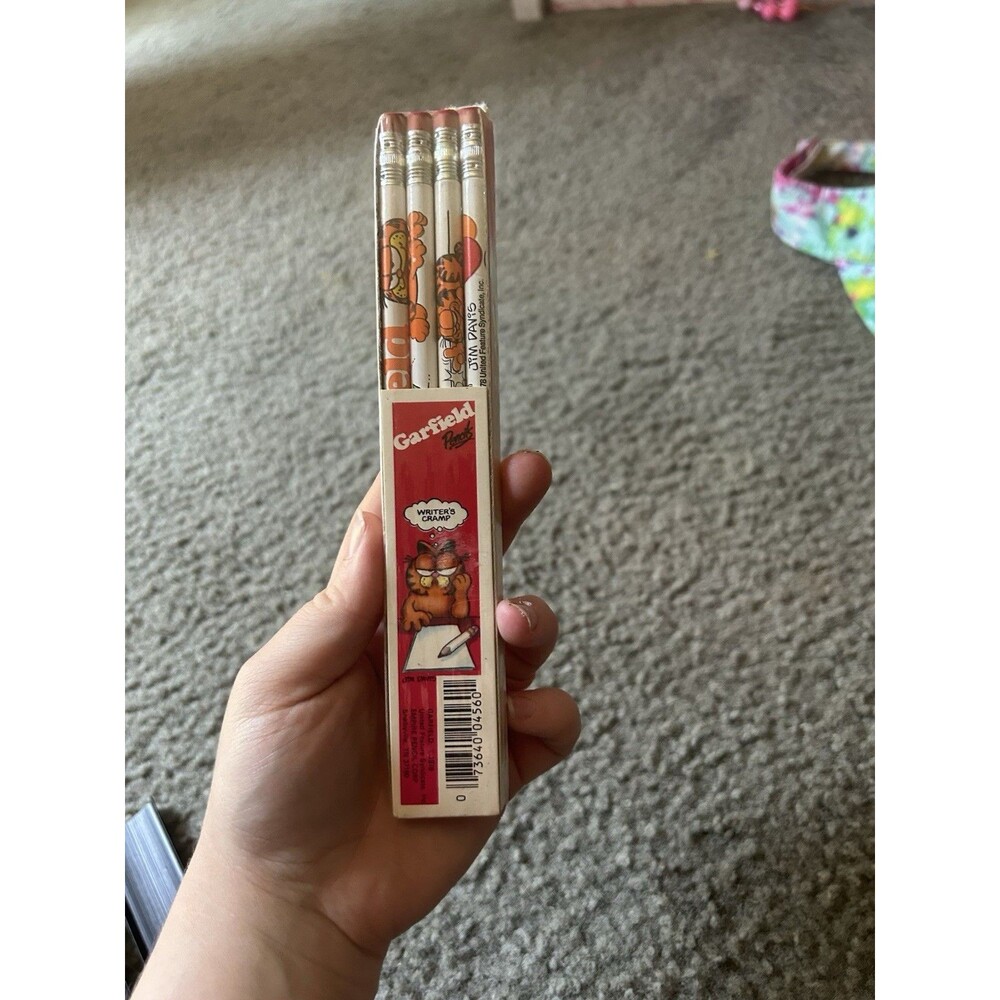 Vtg 1978 Garfield Pencils 4 Pack Empire Pencil Corp Jim Davis Comic Strip NIP